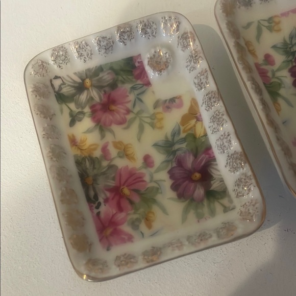 Floral Ceramic  Dish Set - Multicolor - Picture 2 of 2